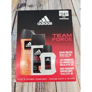 Adidas Team Force Mens Natural Spray Shower Gel And Cologne NEW